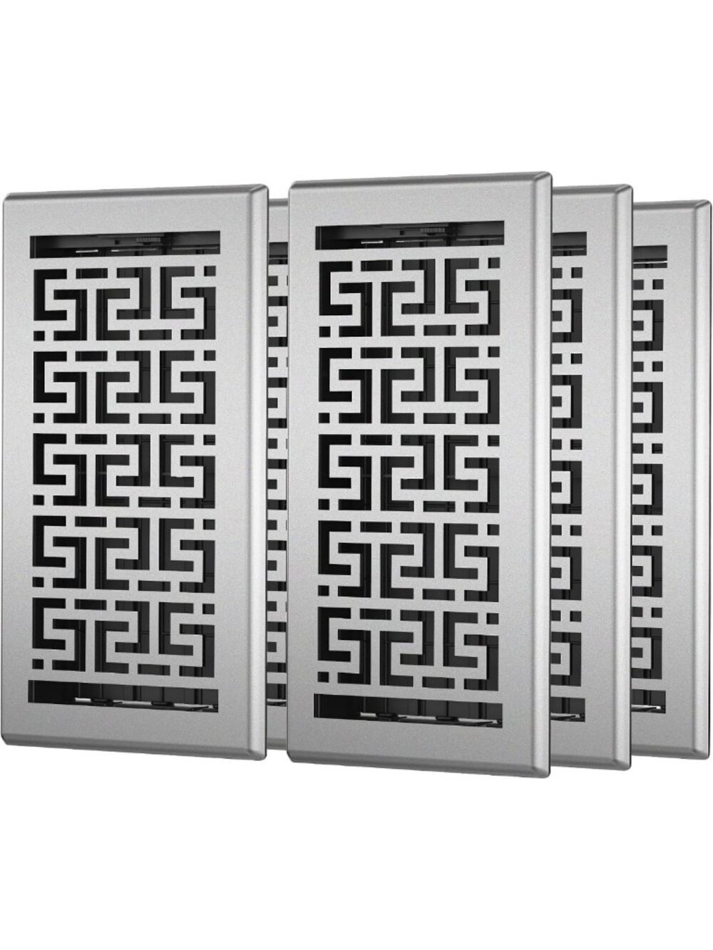 Heavy Duty 6x10 Floor Vent Covers - Adjustable Decorative Steel Registers, 6